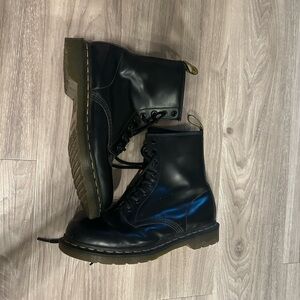 Dr. Martens Black Leather Combat Boots